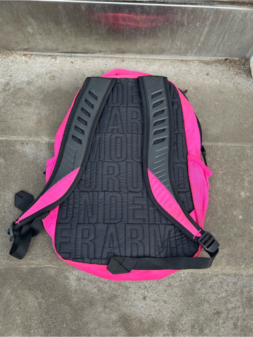 Under Armor Pink and Black Padded Backpack